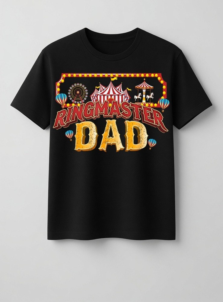 Birthday Party Circus Staff Carnival Ringmaster Dad T-Shirt