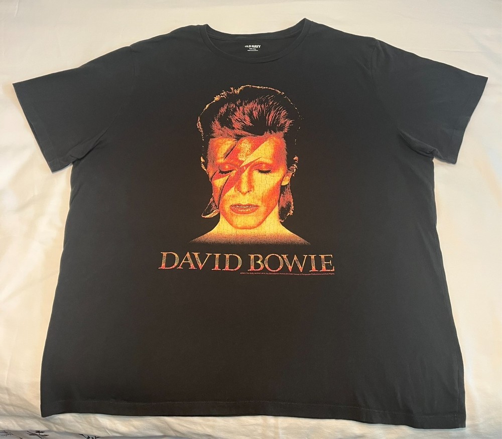 Old Navy David Bowie Aladdin Sane Men’s XXXL TALL Black T-Shirt