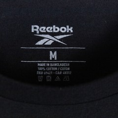 Reebok Men Practice Logo Sneaker Graphic T-Shirt Black Size M