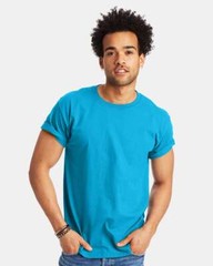 Hanes 5250 Mens Short Sleeve Authentic 100% Cotton Crew Neck Stylish T-Shirt