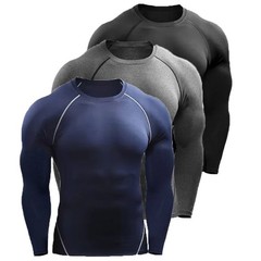 Mens Rash Guard Shirts Quick Dry Swim Shirts UV Protection Long Sleeve T-Shirts