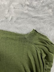 John Varvatos Wooster Shirt Mens Medium Green Linen Slim Fit V Neck Casual READ