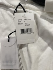 NEW Winnie New York Long Sleeve Mock Neck Shirt Cream Size Large L NWT