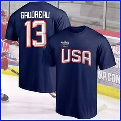 Johnny Gaudreau #13 USA 2025 4 Nations Face-Off Player Name & Number T-Shirt