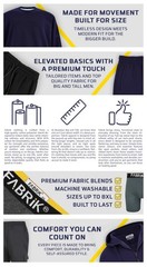 Fabrik Pure Cotton Crew Neck Sleeveless Tee Shirt For Men 3 Pack in 2XL-8XL