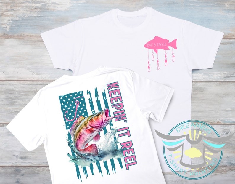 Keepin’ It Reel Girls Fishing T-Shirt Funny Bass Fishing Country Lake Life Tee