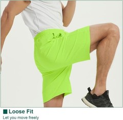 ZONBAILON Mens Athletic Shorts with Pockets, Workout X-Large, Green