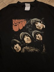 The Beatles Rubber Soul Graphic Band Tee Shirt Black | ©2013 Apple Corps | L