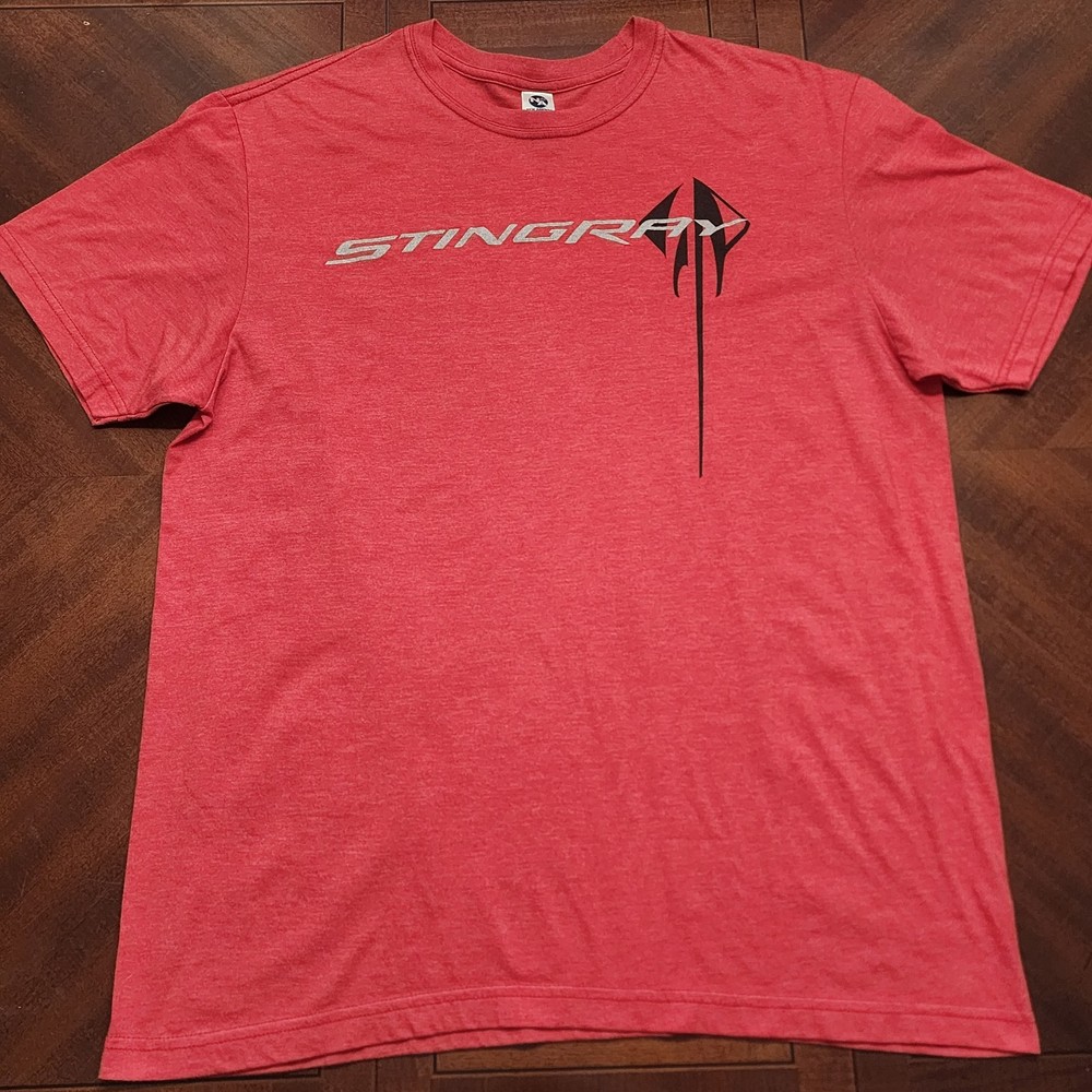 Corvette Stingray Shirt Mens 2XL Red New Agenda Chevy Muscle Car Graphic Tee XXL