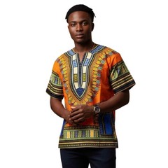 #1 Best Quality Unisex African Bright Dashiki 100%Cotton Shirt Variety Colors.