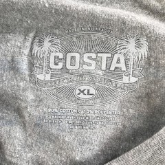 Costa Shirt Mens XL Gray Heather Born On The Water Fish Ocean FQA40002525TXL