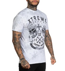 Xtreme Couture By Affliction Men’s T-shirt Blazing Roadway Skull S-5XL