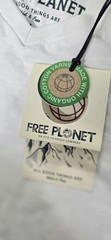 ​Free Planet Hombre Talla M Camiseta Blanca Manga Corta Organic Cotton Eco…