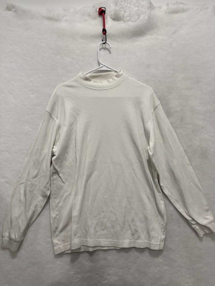 Pendleton Shirt Men’s M Long Sleeve White Mock Neck Straight Hem