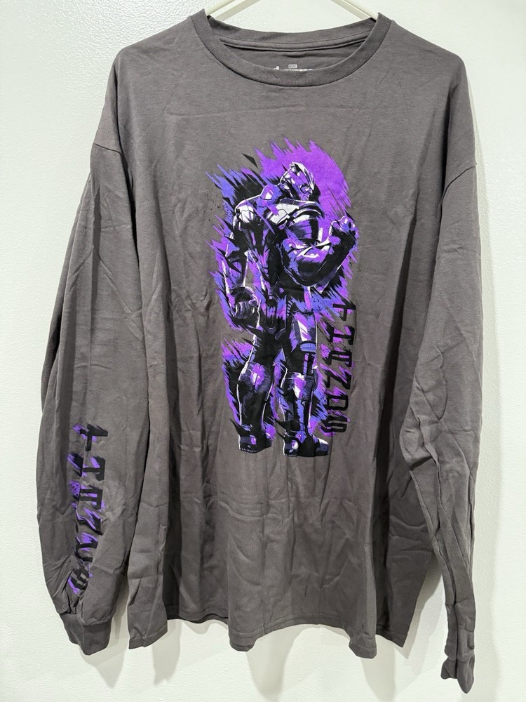 NEW THANOS AVENGERS INFINITY GAUNTLET OF POWER MEN’S LONG SLEEVE T-SHIRT XL