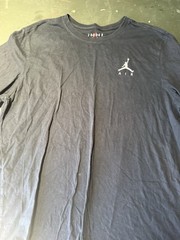 Jordan Men’s XXL Black Air Jumpman Logo Knit T-Shirt Crew Neck Short Sleeve