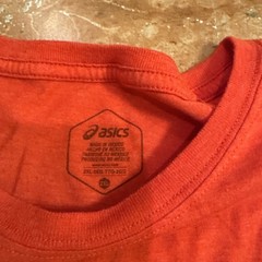 Unisex ASICS Red Holiday Short Sleeve Tee. Ugly Christmas Sweater Graphic Sz 2XL