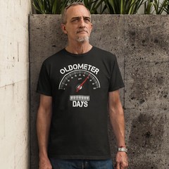 Oldometer 70th Birthday Mens T Shirt shirt Funny Him seventy seventieth miles…