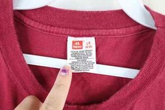 Vintage 90s Streetwear Mens Large Faded Blank Pocket T-Shirt Burgundy Cotton