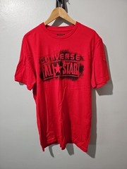 Converse All Star Med Graphic T-Shirt Red Logo Tee Short Sleeve Classic Men’s M