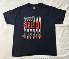 Remember Everyone Deployed Patriotic Tribute American Veteran Tshirt Adult sz L