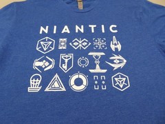 Niantic Branded Graphic Logo T-Shirt Size Men’s Large Blue Ingress Prime