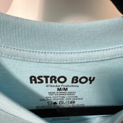 Astro Boy Flower Embroidered Light Blue Short Sleeve T-Shirt M