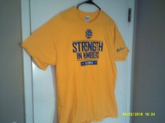 JEERZEE “Golden State Warriors Strength in Number Tee” MENS GOLD T-SHIRT XL