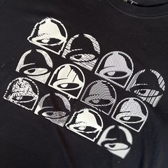 TACO BELL Work T Shirt Large Black Mexican Pizza Burrito Chalupa Employee 1308