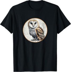 Barn Owl T-Shirt Retro Bird Tee Design *NEW 10* Colors by Bird.Fan
