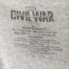Captain America Civil War T Shirt Mens Size Large Gray Marvel Comics Movie