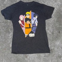 Naruto Shippuden Team 7 Graphic T-Shirt Men’s Dark Gray Size Small