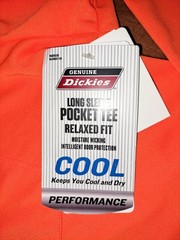 Men’s Dickies long Sleeve Pocket Tee, Performance Cooling, 2XL
