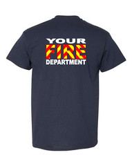 Custom Name Fire Dept T-shirt With Chevrons