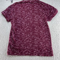 Straight Faded Mens Maroon Pocket Tshirt Short Sleeve Heather Crew Neck