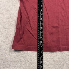 Stussy Mens Long Sleeve Logo Ribbed Collar T-Shirt Burgundy Red Size Small