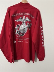Lot of 8 Marine Corps Marathon Shirts XL 2006–2013 Crew & Mock Turtleneck
