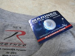 USMC Gray T-shirt EGA Eagle Globe & Anchor Rothco US Marine Corps Short Sleeve