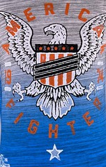 American Fighter Men’s T-shirt VANDERPAINT Crew neck Athletic Eagle MMA
