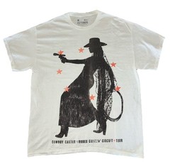 Beyonce Most Wanted Tee M White Cowboy Carter Tour 2025 Merch NEW *spots