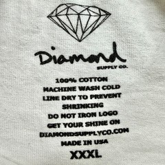 Diamond Supply Co T-Shirt Men’s 3XL White Skateboarding USA Streetwear Urban Y2K