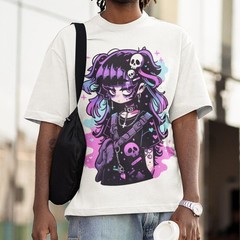 Grunge Pastel Goth Anime Girl Unisex Tee | Harajuku Streetwear