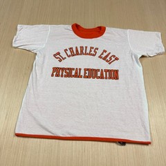 Vintage 90s y2k Physical Education Reversible Dual Layer T Shirt St Charles East