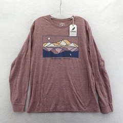League Shirt Mens Large Breckenridge Colorado Heather Maroon Graphic Poly Cotton