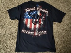 Shane Carwin Warrior International T Shirt Men’s Large Black MMA Freedom Fighter