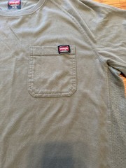 Wrangler Workwear Men’s Short Sleeve Ventilated Pocket T-Shirt XL-Olive Green