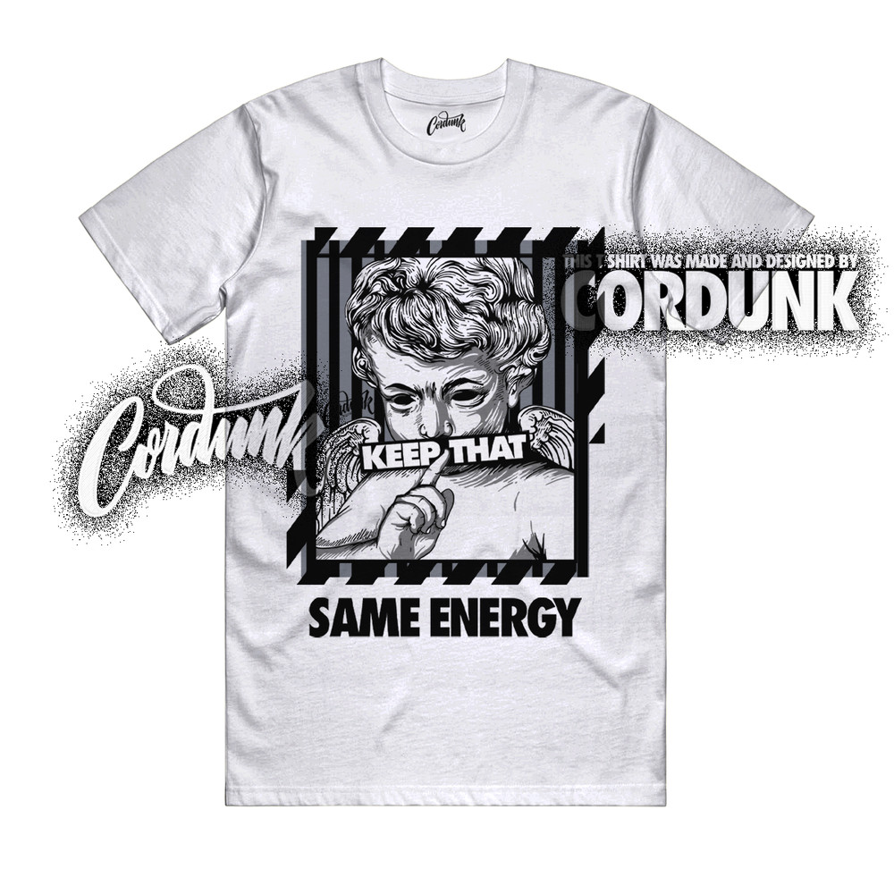 10 OG Steel White Black Light Steel Grey T Shirt Match ENERGY