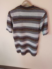Vtg 70s Hang Ten Striped Knitted T Shirt Surf Skateboard California Beach USA
