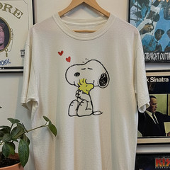 Snoopy Woodstock Valentine Aged T-Shirt White M