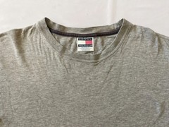 Tommy Hilfiger TH Crew Neck Tee T-shirt Short Sleeve Top Gray Men Medium M